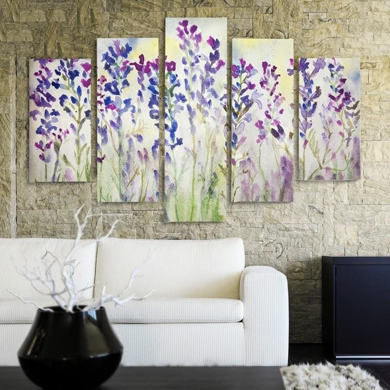 Kanva no 5 daļām - Type A, Purple Bells Home Trends DECO