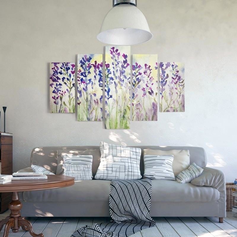Kanva no 5 daļām - Type A, Purple Bells Home Trends DECO