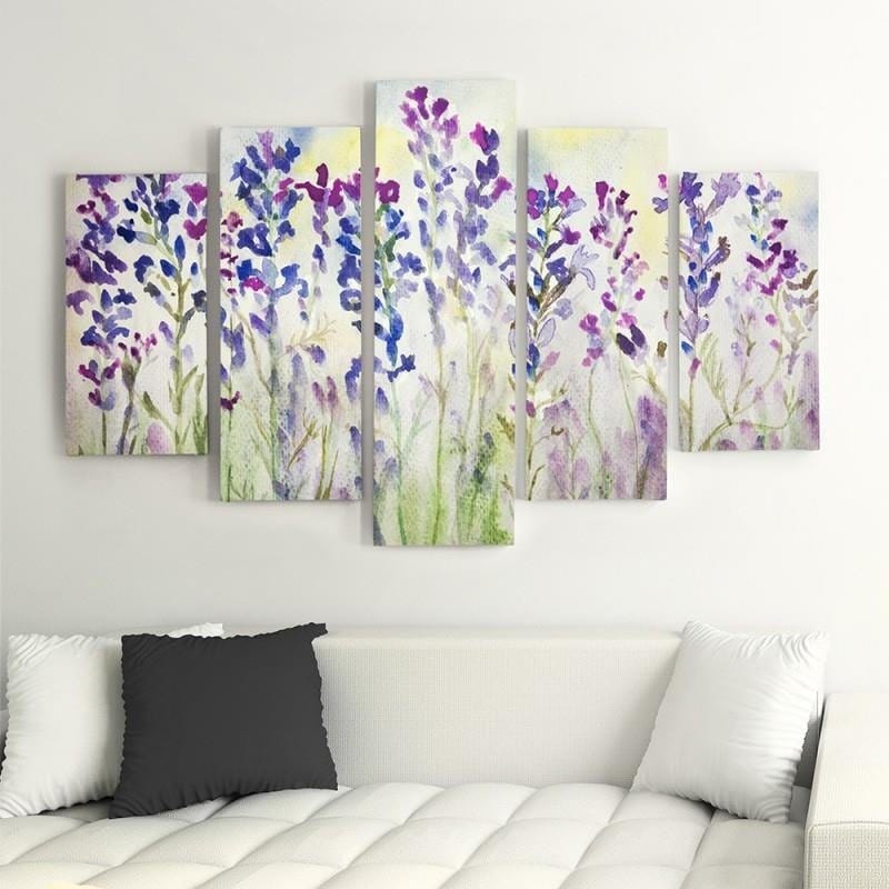 Kanva no 5 daļām - Type A, Purple Bells Home Trends DECO