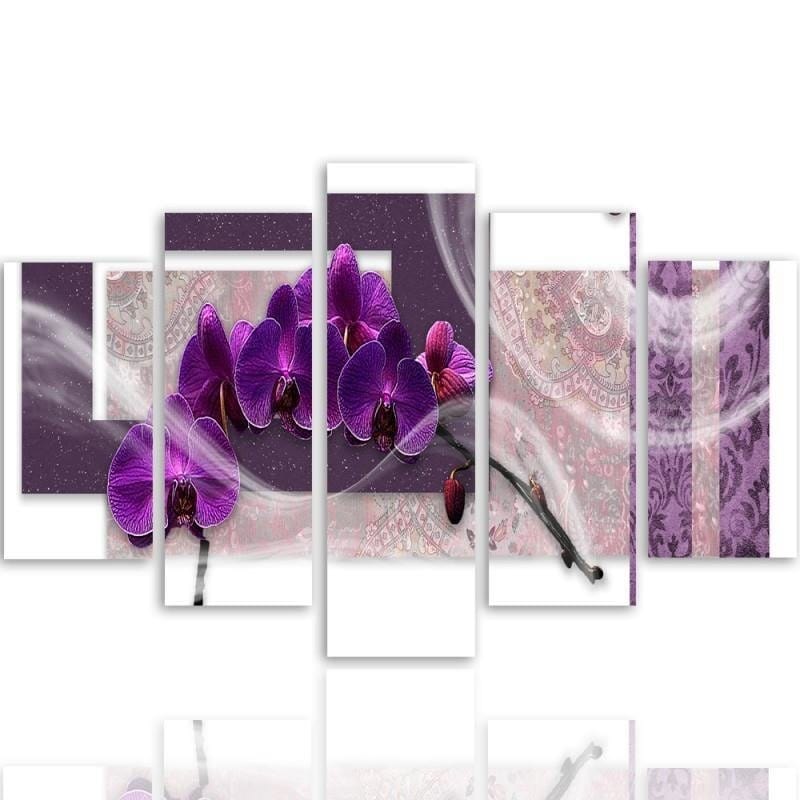 Kanva no 5 daļām - Type A, Purple Orchid Home Trends DECO