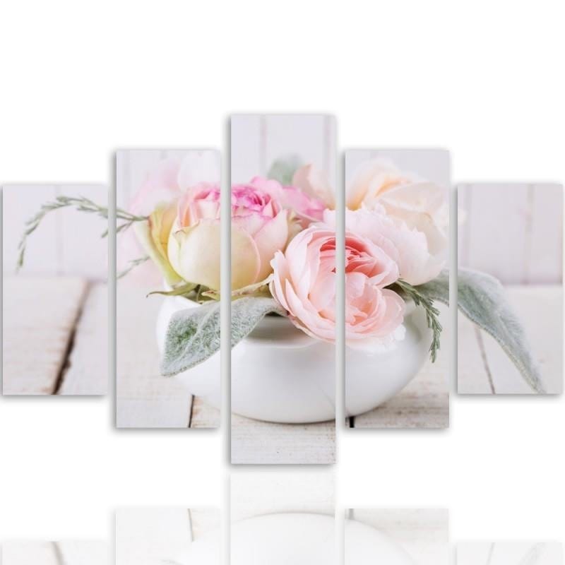 Kanva no 5 daļām - Type A, Roses In A Dish Home Trends DECO