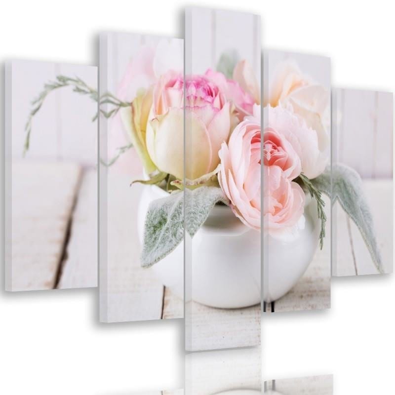 Kanva no 5 daļām - Type A, Roses In A Dish Home Trends DECO