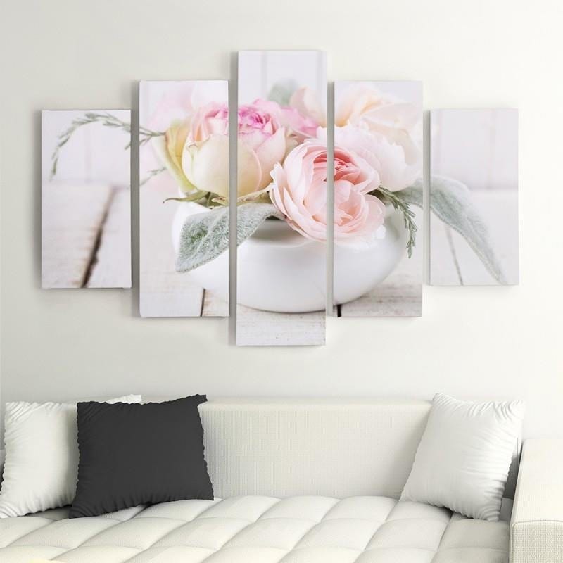 Kanva no 5 daļām - Type A, Roses In A Dish Home Trends DECO