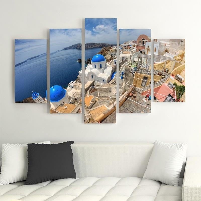 Kanva no 5 daļām - Type A, Santorini Hdr  Home Trends DECO