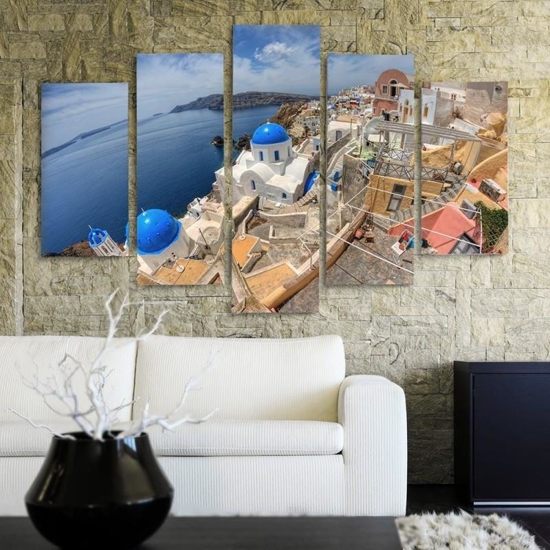 Kanva no 5 daļām - Type A, Santorini Hdr  Home Trends DECO