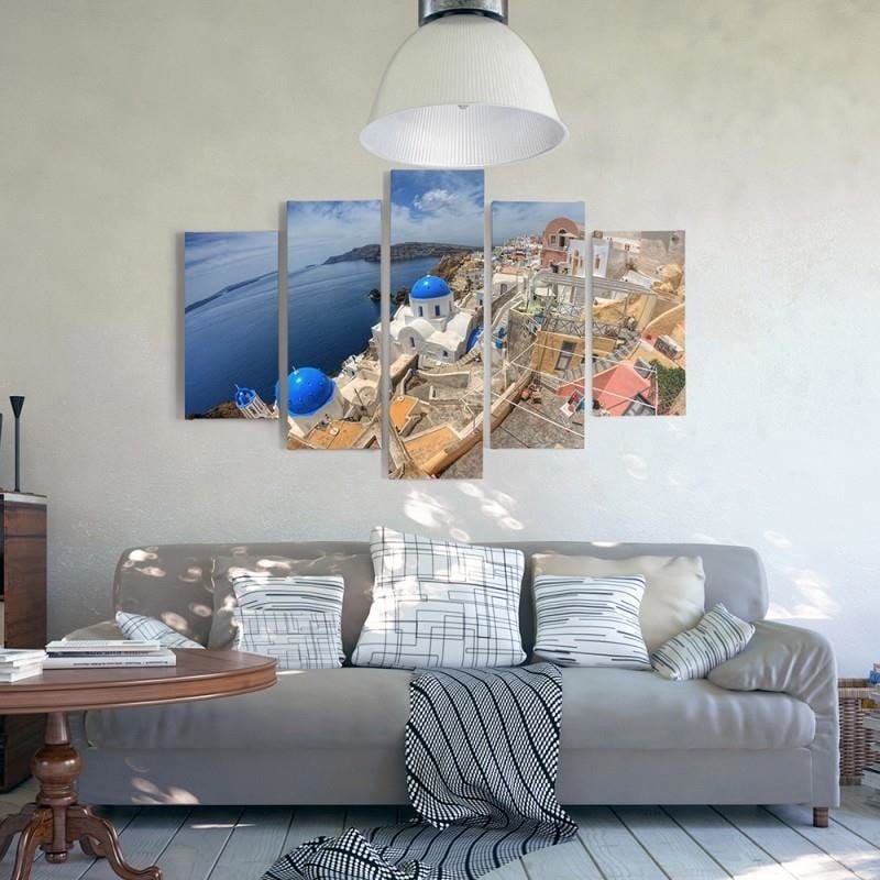 Kanva no 5 daļām - Type A, Santorini Hdr  Home Trends DECO