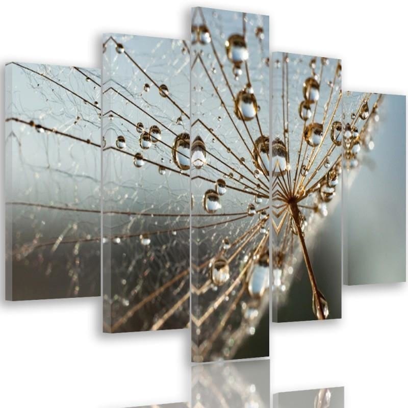 Kanva no 5 daļām - Type A, Spider Web And Dew Drops Home Trends DECO