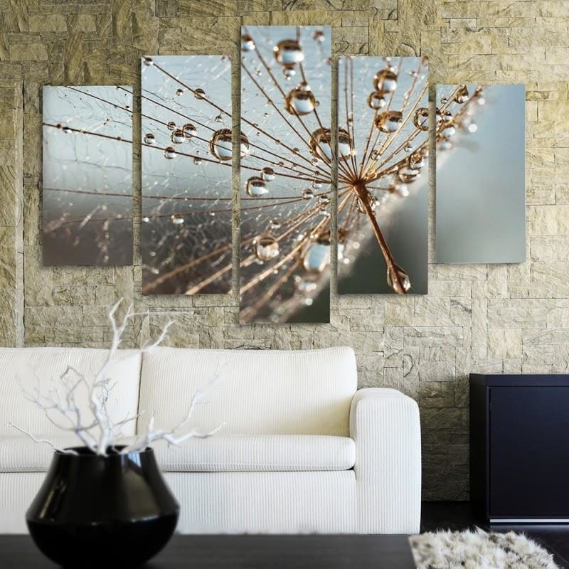 Kanva no 5 daļām - Type A, Spider Web And Dew Drops Home Trends DECO