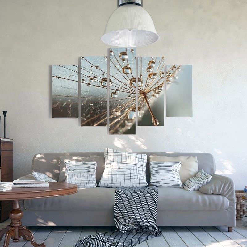 Kanva no 5 daļām - Type A, Spider Web And Dew Drops Home Trends DECO