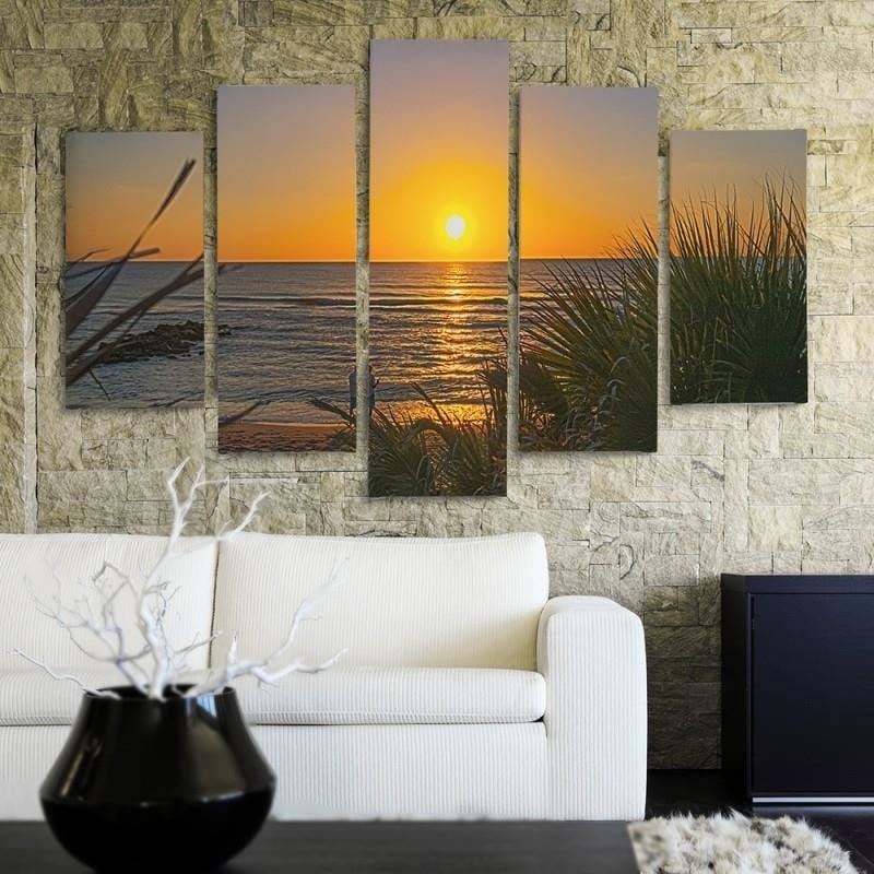 Kanva no 5 daļām - Type A, Sunset On The Beach 2 Home Trends DECO