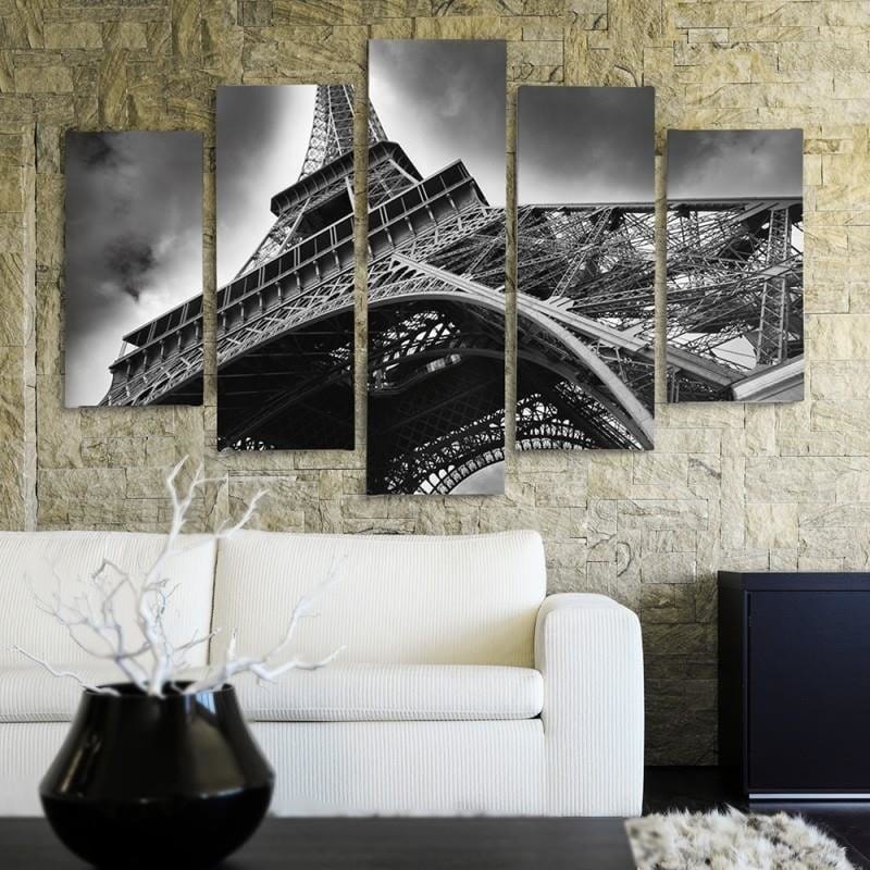 Kanva no 5 daļām - Type A, The Eiffel Tower In The Clouds  Home Trends DECO