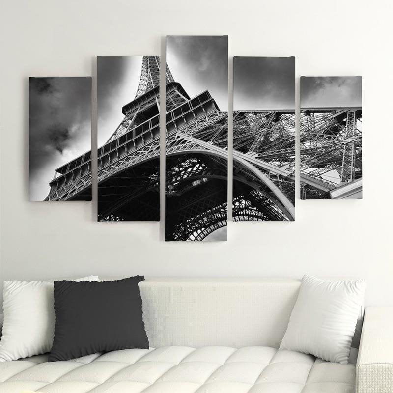 Kanva no 5 daļām - Type A, The Eiffel Tower In The Clouds  Home Trends DECO
