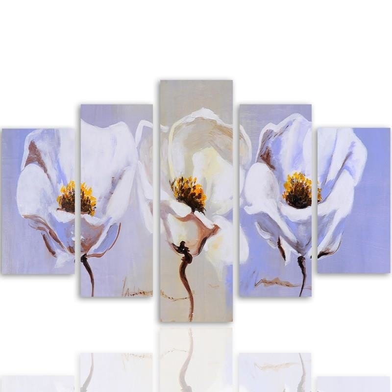 Kanva no 5 daļām - Type A, Three Flowers Home Trends DECO