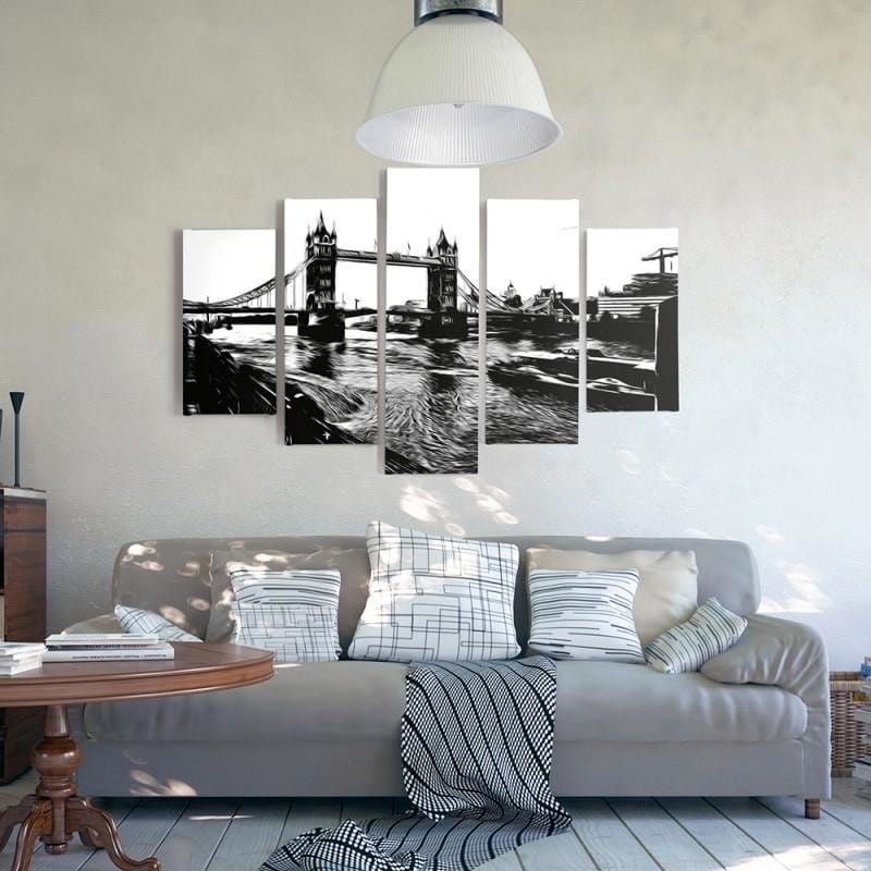 Kanva no 5 daļām - Type A, Tower Bridge  Home Trends DECO