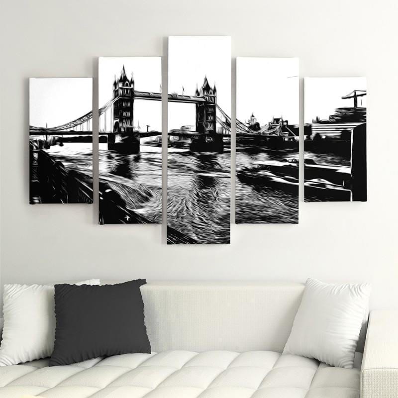 Kanva no 5 daļām - Type A, Tower Bridge  Home Trends DECO