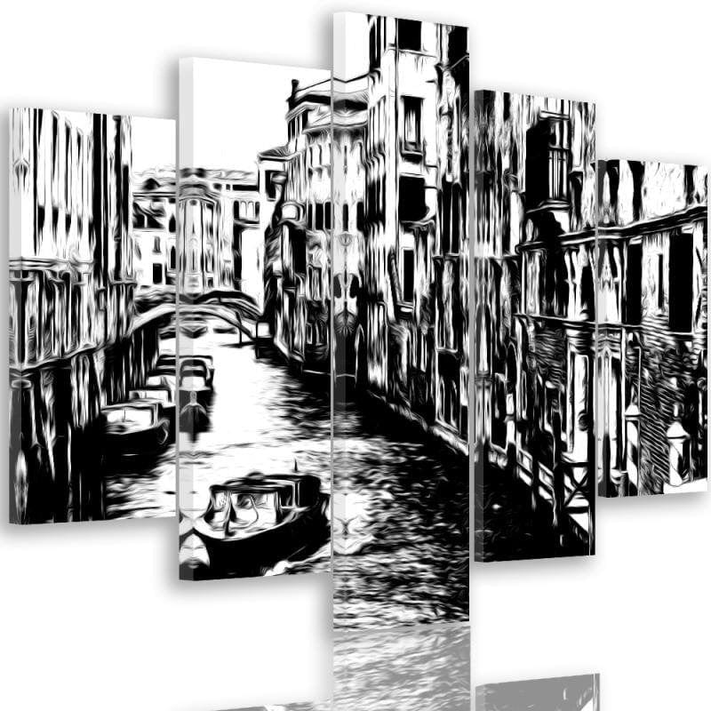Kanva no 5 daļām - Type A, Venice Canal Home Trends DECO