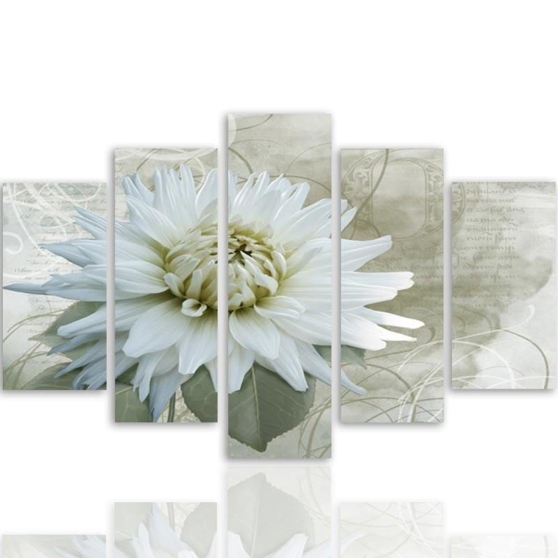 Kanva no 5 daļām - Type A, White Blossom Home Trends DECO