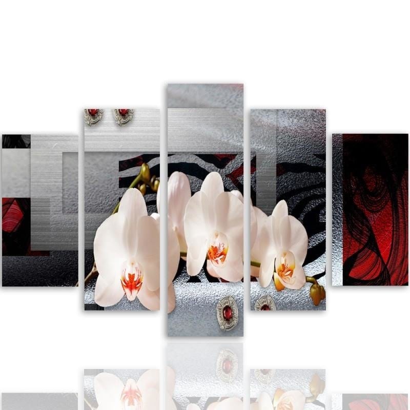 Kanva no 5 daļām - Type A, White Orchid Home Trends DECO
