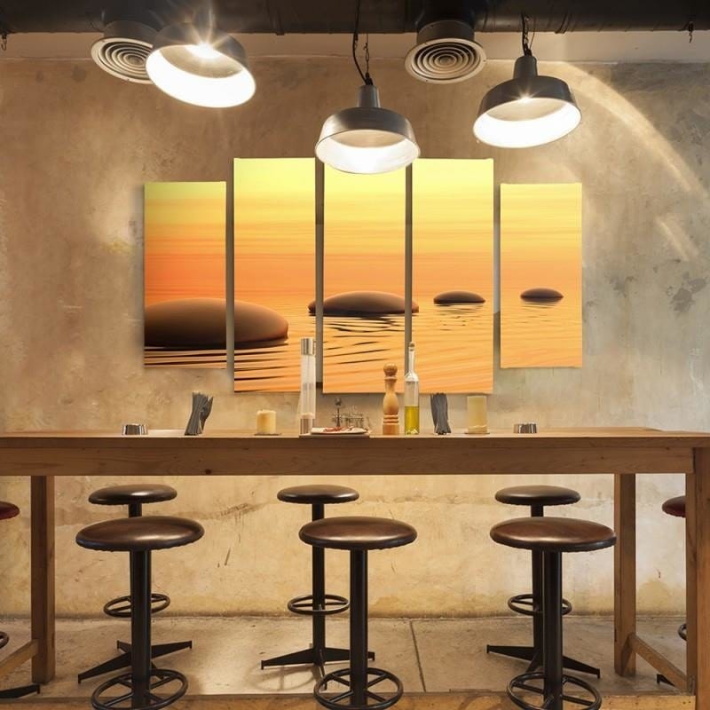 Kanva no 5 daļām - Type B, 4 Zen Stones Home Trends DECO