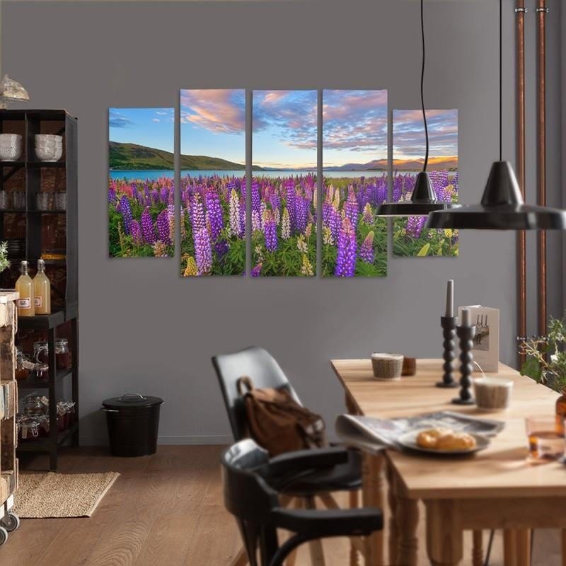 Kanva no 5 daļām - Type B, A Lavender Field Home Trends DECO