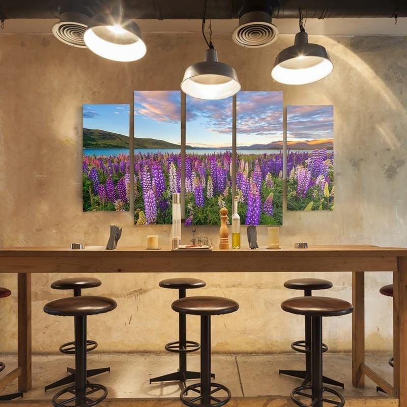 Kanva no 5 daļām - Type B, A Lavender Field Home Trends DECO