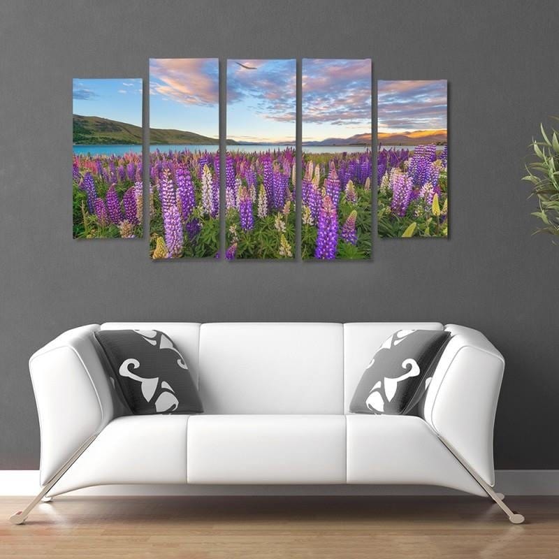 Kanva no 5 daļām - Type B, A Lavender Field Home Trends DECO