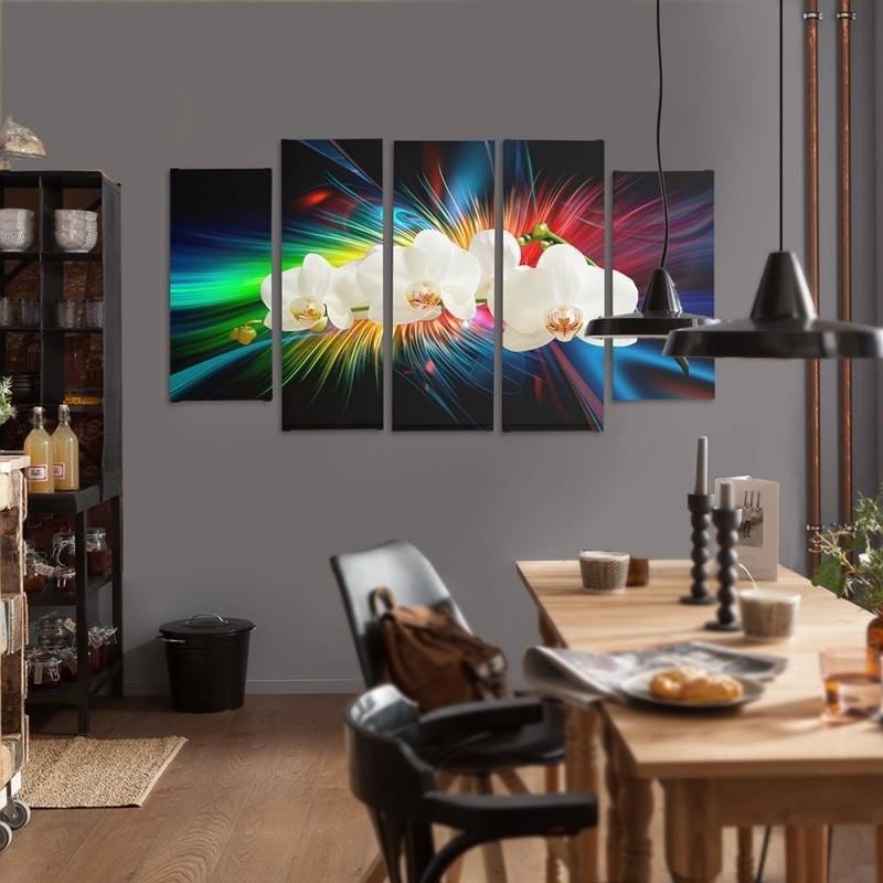 Kanva no 5 daļām - Type B, A White Orchid Home Trends DECO