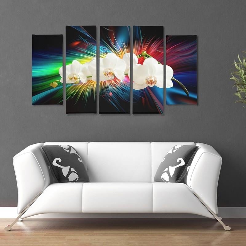 Kanva no 5 daļām - Type B, A White Orchid Home Trends DECO