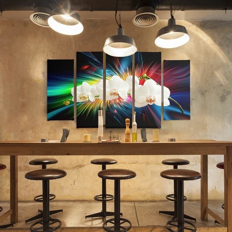 Kanva no 5 daļām - Type B, A White Orchid Home Trends DECO