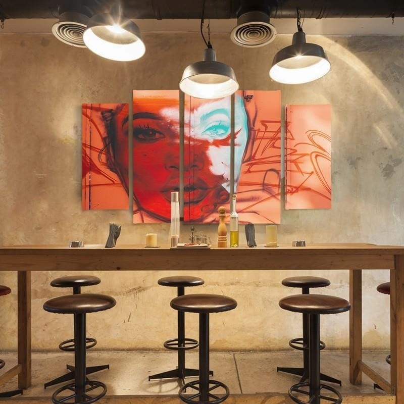 Kanva no 5 daļām - Type B, A Woman's Face Home Trends DECO