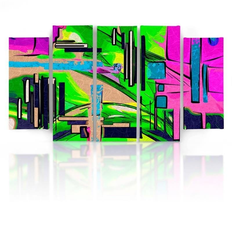 Kanva no 5 daļām - Type B, Abstract Landscape 1 Home Trends DECO