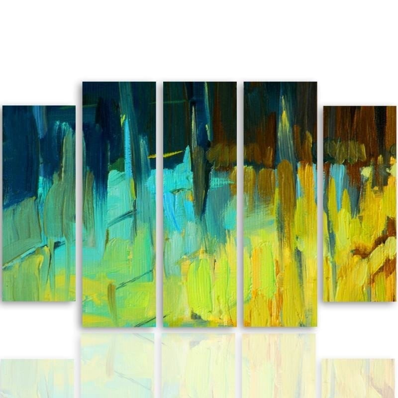 Kanva no 5 daļām - Type B, Abstract Landscape 2 Home Trends DECO