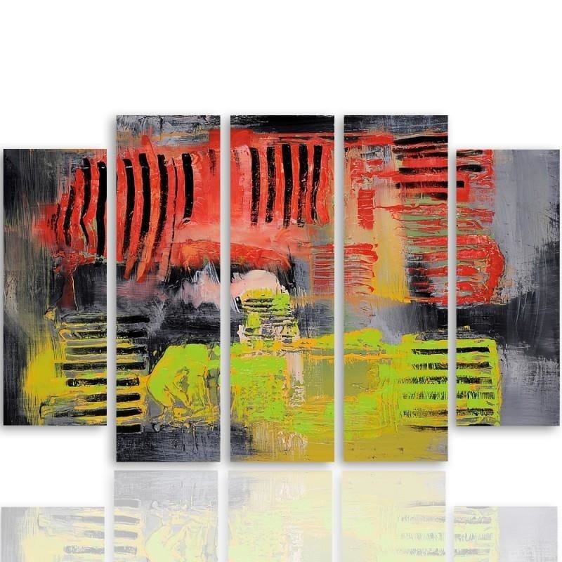 Kanva no 5 daļām - Type B, Abstraction 38 Home Trends DECO