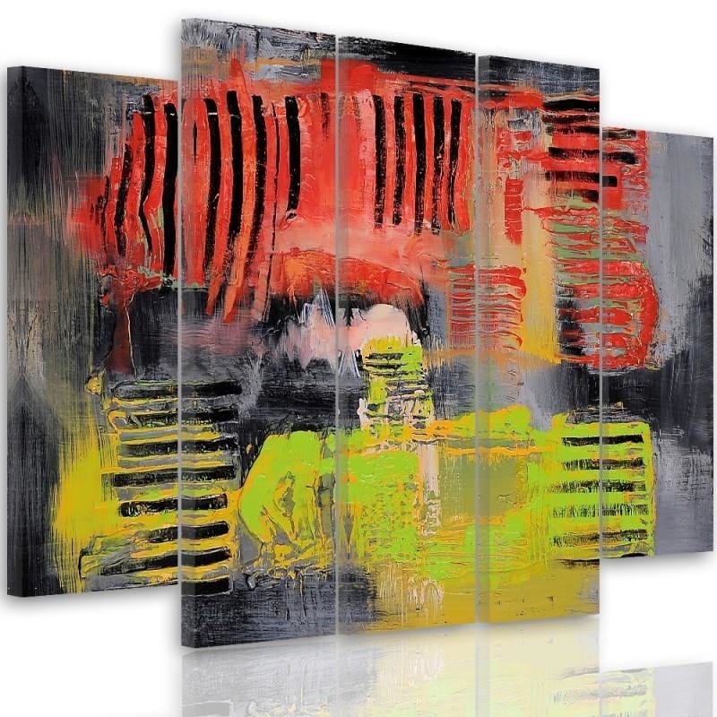 Kanva no 5 daļām - Type B, Abstraction 38 Home Trends DECO