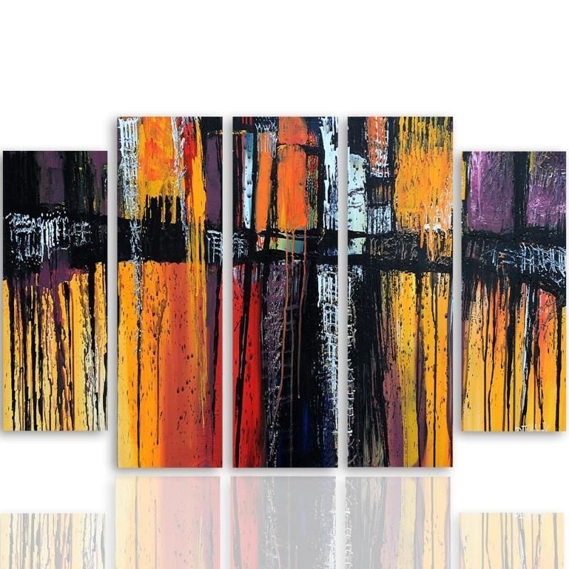Kanva no 5 daļām - Type B, Abstraction 55 Home Trends DECO