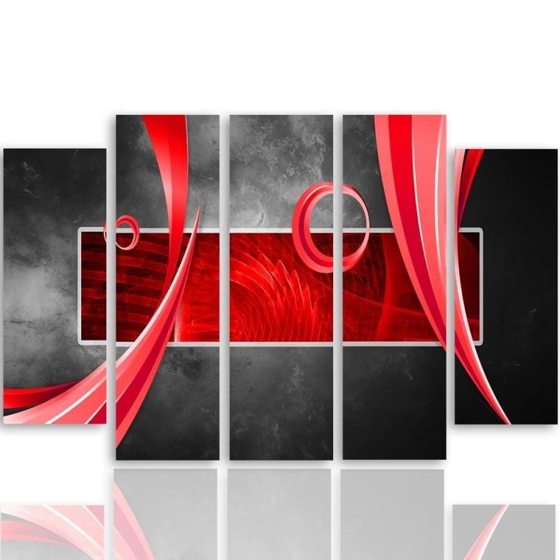 Kanva no 5 daļām - Type B, Abstraction Home Trends DECO