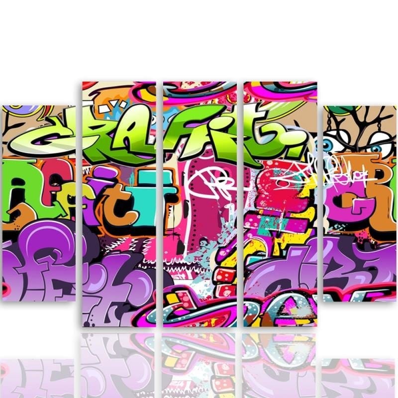 Kanva no 5 daļām - Type B, Abstraction Subtitles 3 Home Trends DECO