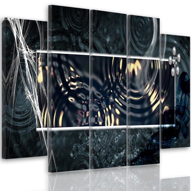Kanva no 5 daļām - Type B, Abstraction Water Home Trends DECO