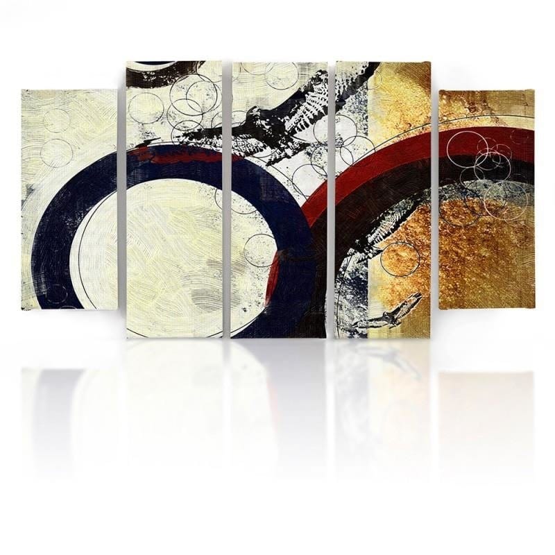 Kanva no 5 daļām - Type B, Abstraction Wheels Home Trends DECO
