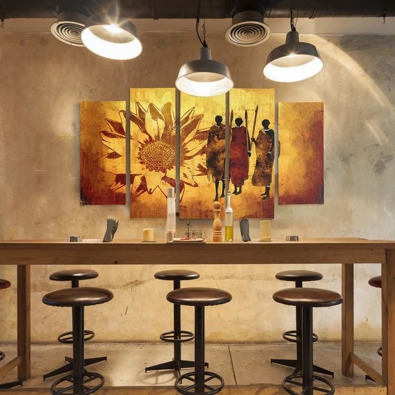 Kanva no 5 daļām - Type B, African Warriors Home Trends DECO