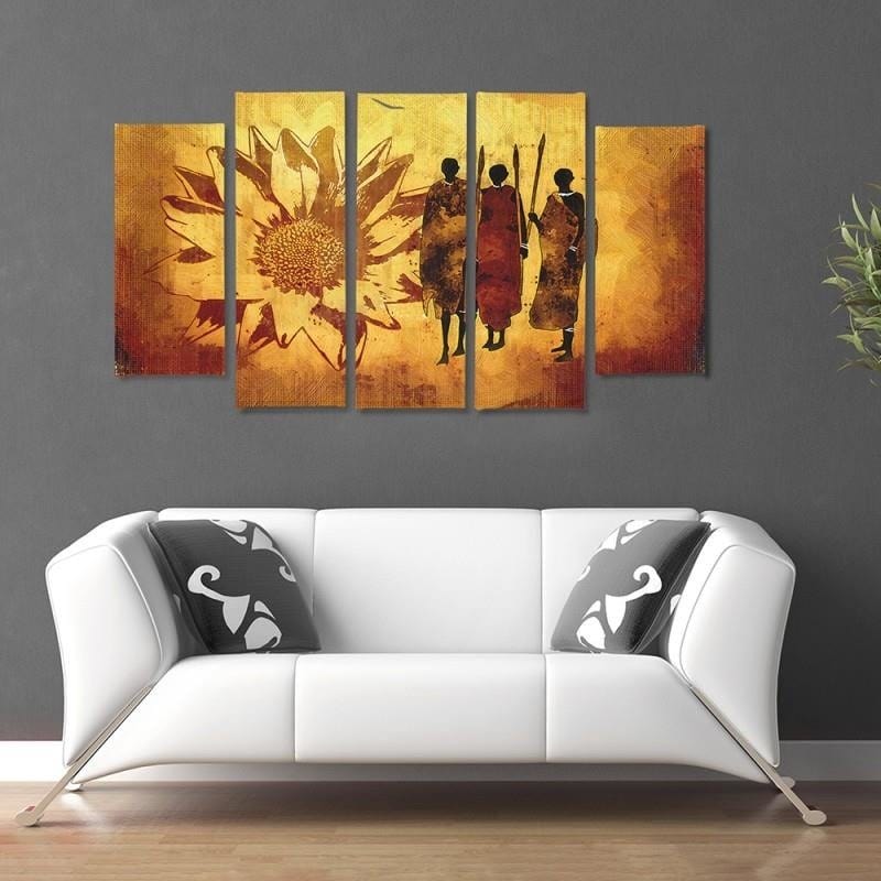 Kanva no 5 daļām - Type B, African Warriors Home Trends DECO