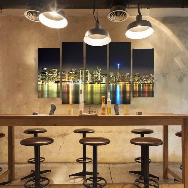 Kanva no 5 daļām - Type B, An Illuminated City  Home Trends DECO