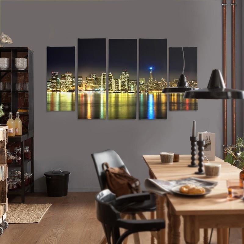 Kanva no 5 daļām - Type B, An Illuminated City  Home Trends DECO