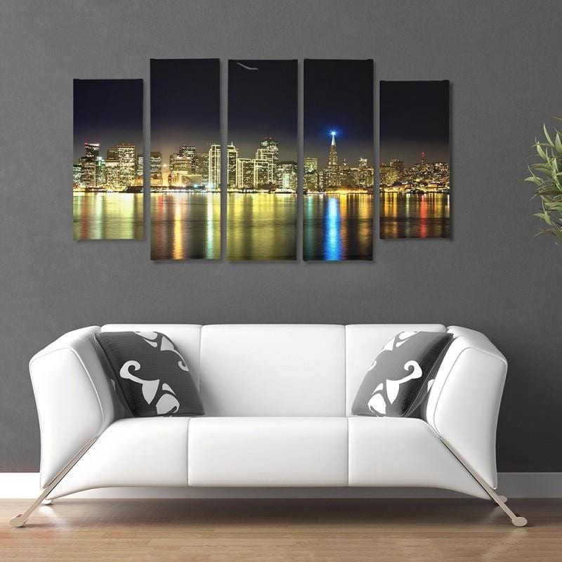 Kanva no 5 daļām - Type B, An Illuminated City  Home Trends DECO