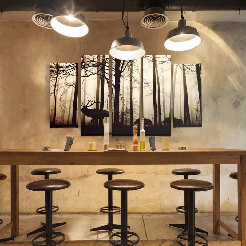 Kanva no 5 daļām - Type B, Animals In The Forest Home Trends DECO