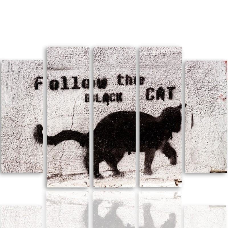 Kanva no 5 daļām - Type B, Black Cat Home Trends DECO