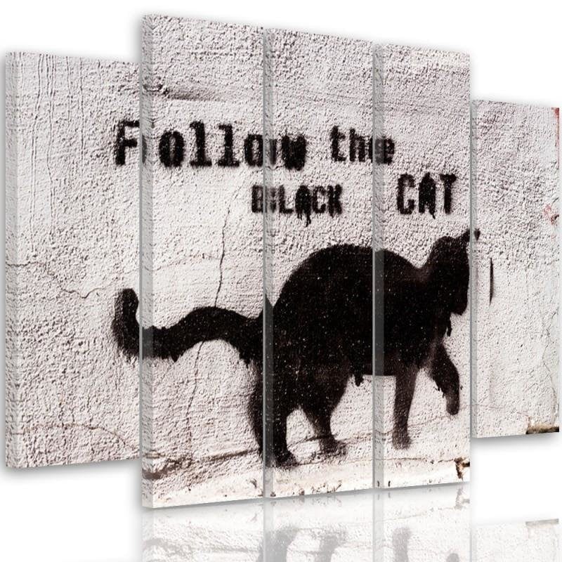 Kanva no 5 daļām - Type B, Black Cat Home Trends DECO