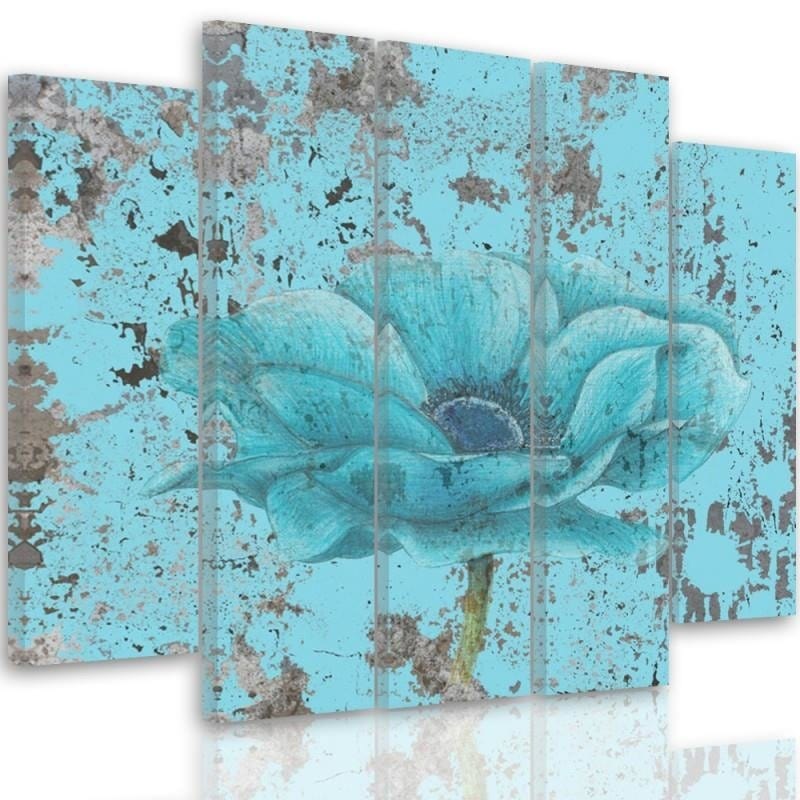 Kanva no 5 daļām - Type B, Blue Flower Home Trends DECO