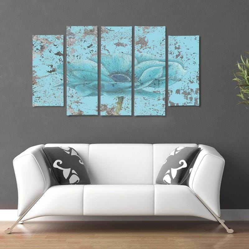 Kanva no 5 daļām - Type B, Blue Flower Home Trends DECO