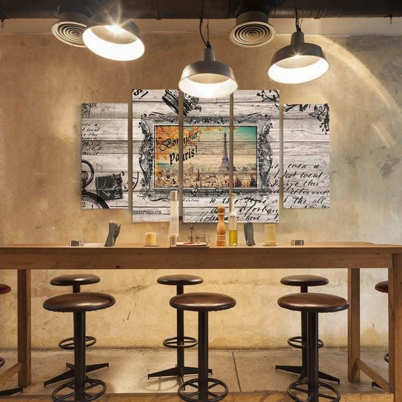 Kanva no 5 daļām - Type B, Bonjour Paris 2  Home Trends DECO